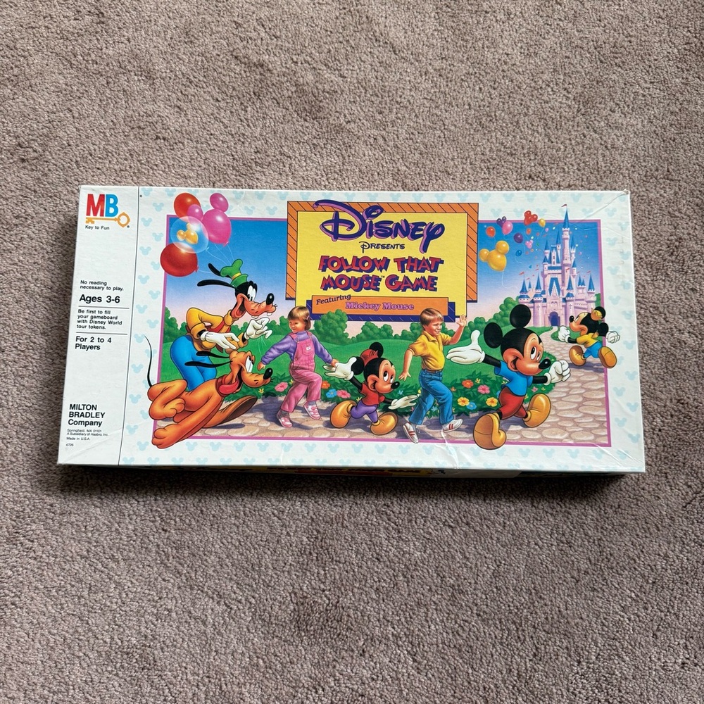 Vintage 1980s Disney Follow That Mouse Game Featuring Mickey Mouse MB